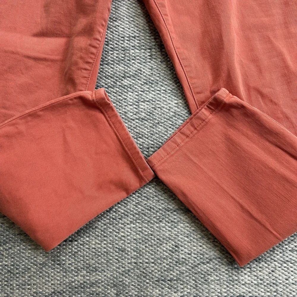 Tory Burch Alexa Crop Jeans Womens 29 32x25 Coral Orange Denim Stretch Pants - Picture 9 of 16